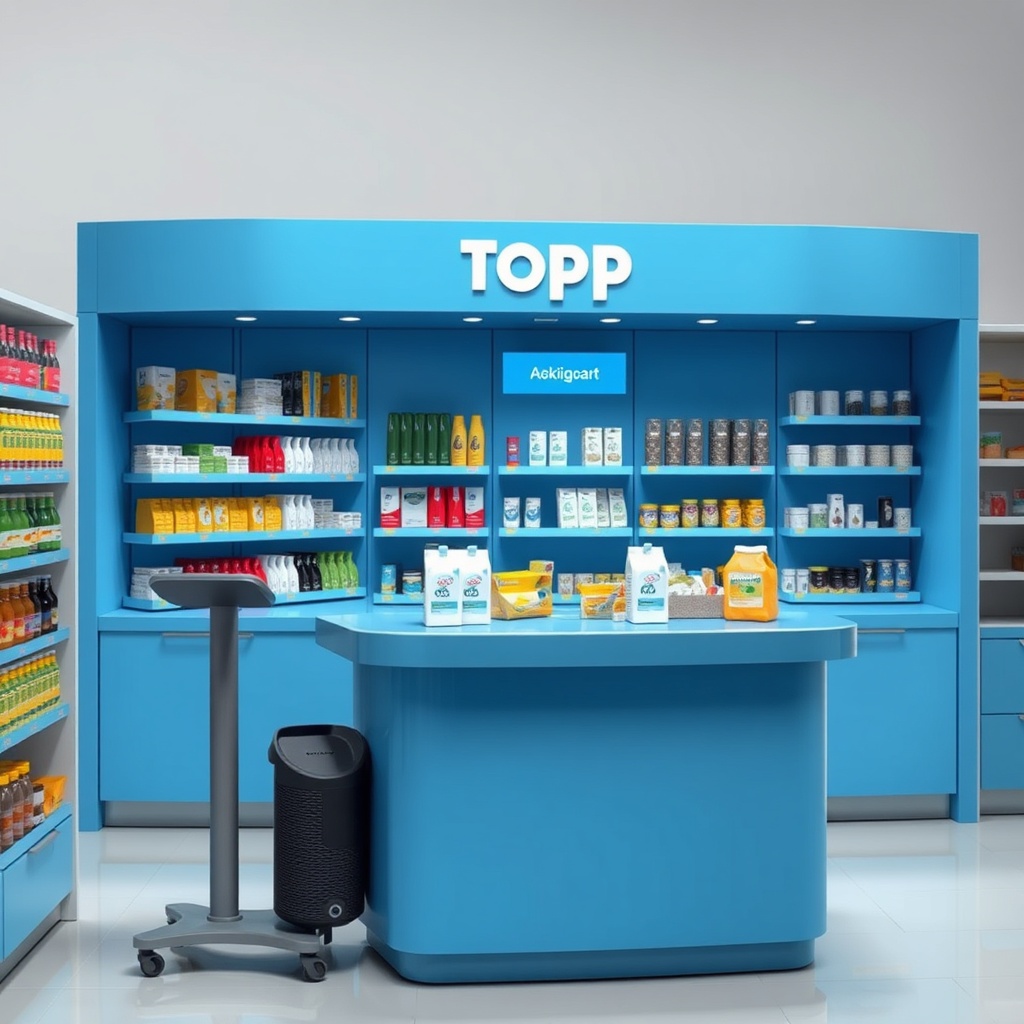 Düzenli bir mini depo rafında aksesuar kutuları