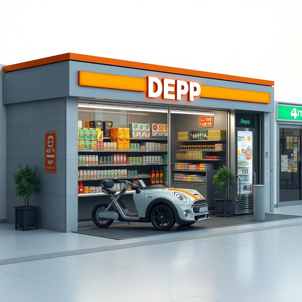 Bir mini depo girişine monte edilmiş
